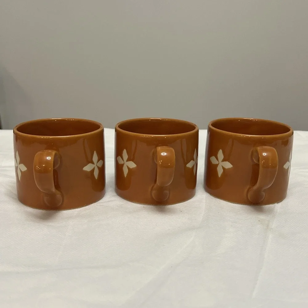 Vtg Pottery Barn Dune Persimmon Mug Cup Saucer Coffee Tea MCM Boho Replacement